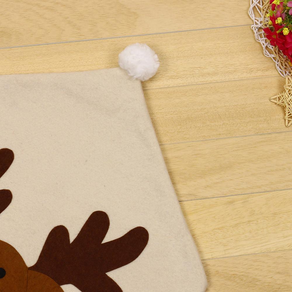 Christmas Hat Chair Cover Xmas Santa Claus Deer Elk Dining Chair Covers for Kitchen Placemat Dining Seat Christmas Home Decor r Back Cover Removable Washable Chair Protector Cover For Kitchen Dining Room Chairs and Living Room 50x60cm