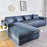 Sofa Cover Geometric Couch Cover Elastic Sofa Cover for Living Room Pets Corner L Shaped Chaise Longue Sofa Slipcover Shaped Sofa Slipcovers with Elastic Bottom, Jacquard Chaise Lounge Set for Living Room