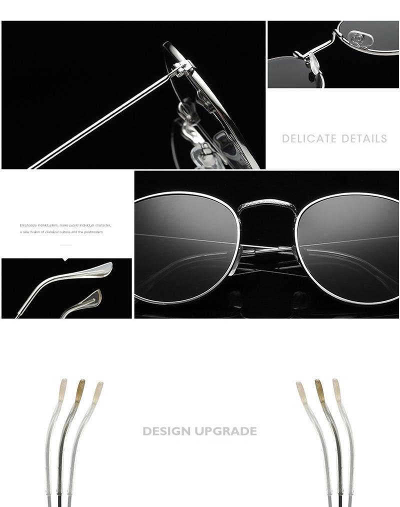 Small Round Polarized Sunglasses Retro Men Women Round Shape Sunglasses For Women New Branded Designer Eyeglasses For Women/Men New Elegant Small Frame Round Glasses