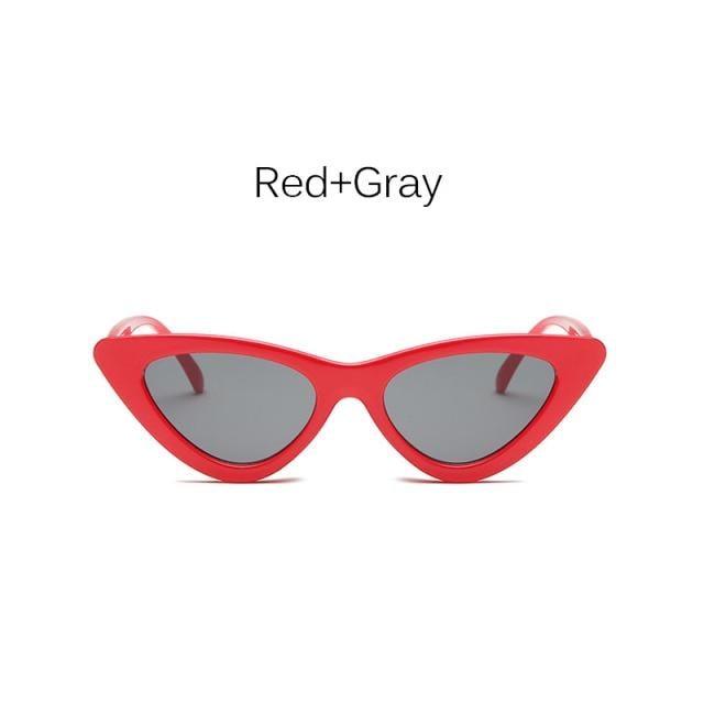 Luxury Black Design Sun Glasses Colorful Frames Vintage Sunglasses For Woman New Cat Eye Eyewear Triangular Retro Shades Ideal Glasses For Driving UV400