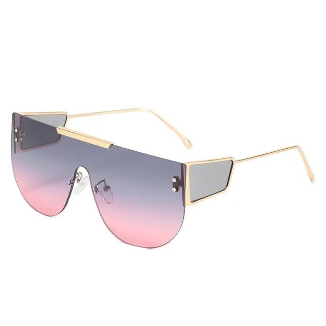 Black Fashionable Hot Shield Sunglasses For Women And Men Luxury Gradients Stylish Lens New Colourful Frame New Oval Sunglasses For Women And Men