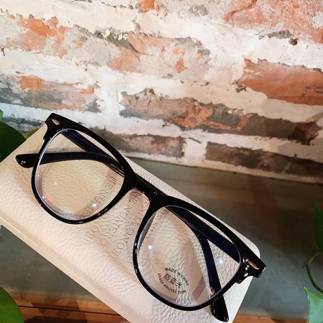 Blue Light Blocking Glasses Frame Lightweight Eyeglasses Frame Filter Blue Ray Computer Game Glasses  Oversized Women Eyeglasses Transparent Anti Blue Ray Men Modern Simple Frames