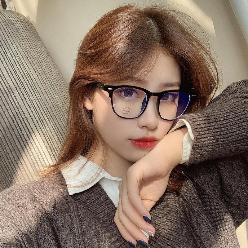 Blue Light Blocking Glasses Frame Lightweight Eyeglasses Frame Filter Blue Ray Computer Game Glasses  Oversized Women Eyeglasses Transparent Anti Blue Ray Men Modern Simple Frames