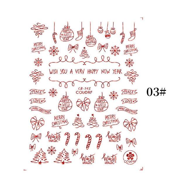 Sliver Bronzing Christmas Slider Nail Art 3D Decals Decoration Snowflake Nail Art Sticker Manicures Transfer Foil Xmas Gift  Nails Snowflake Nail Art Stickers Decals Christmas Nail 3D Self Adhesive Nail Stickers for Acrylic Nails Snowflake