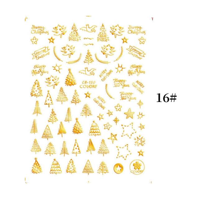 Sliver Bronzing Christmas Slider Nail Art 3D Decals Decoration Snowflake Nail Art Sticker Manicures Transfer Foil Xmas Gift  Nails Snowflake Nail Art Stickers Decals Christmas Nail 3D Self Adhesive Nail Stickers for Acrylic Nails Snowflake