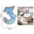 Blue Shell Glitter Number Birthday Candles Numeral Birthday Candles Cake Numeral Candles Number 0-9 Glitter Cake Topper Decoration for Birthday Wedding Anniversary Party Cake Toppers Birthday Wedding Digital Cakes Dessert Decor Birthday Decoration