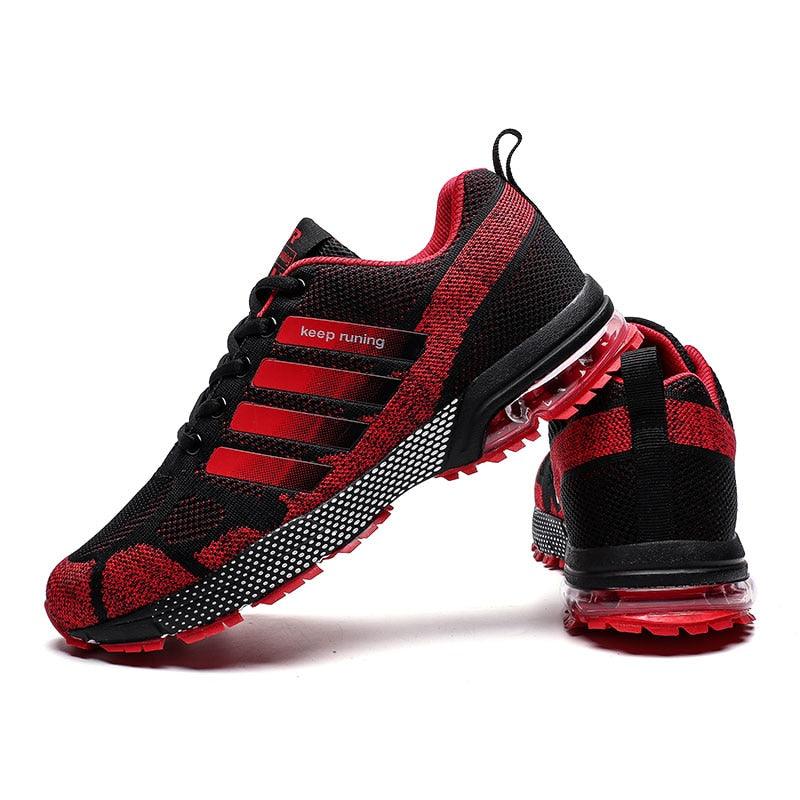 Running Mens Sport Elegant Sneakers Air Cushion Sneakers Lace Up Low Top Jogging Shoes Man Athletic Footwear Breathable Comfortable Athletic Running Sneakers