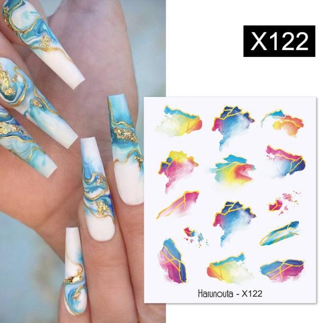 Rainbow Wave Love Heart Pattern Water Decals Stickers Butterfly Dragon Geometry Slider For Nails Art Decoration Tip Water Transfer Nail Decals Sticker For Pretty Girl Self-Adhesive Nail Decals Designer Nail Stickers for Acrylic