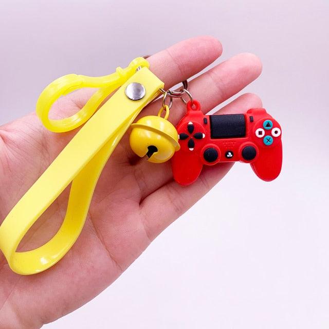 Creative PVC Simulation Joystick Game Machine Handle Keychain Video Game Controller Keychains Game Controller Handle Key Ring Video Game Keychain Pendant For Video Game Party Favors Model Key Chain Pendant Men Women Holder Trinket Gift