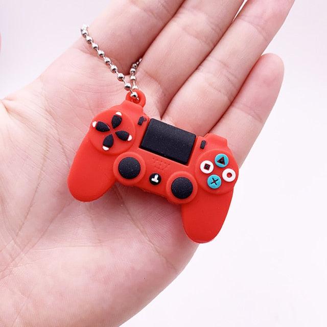 Creative PVC Simulation Joystick Game Machine Handle Keychain Video Game Controller Keychains Game Controller Handle Key Ring Video Game Keychain Pendant For Video Game Party Favors Model Key Chain Pendant Men Women Holder Trinket Gift