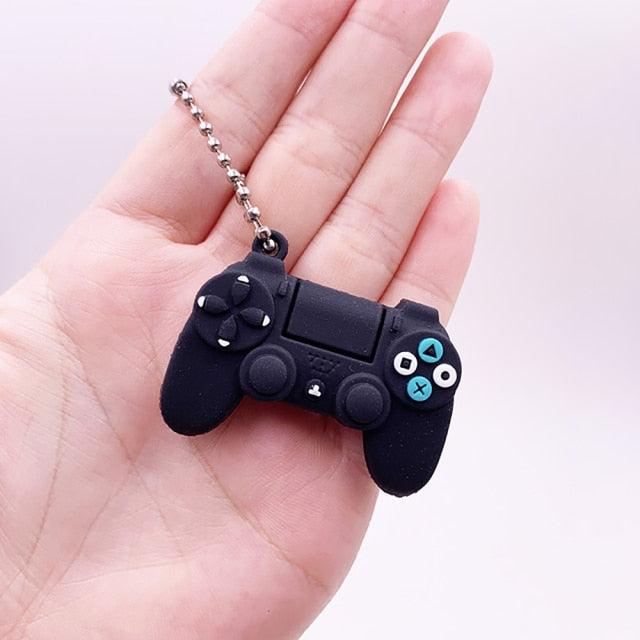 Creative PVC Simulation Joystick Game Machine Handle Keychain Video Game Controller Keychains Game Controller Handle Key Ring Video Game Keychain Pendant For Video Game Party Favors Model Key Chain Pendant Men Women Holder Trinket Gift