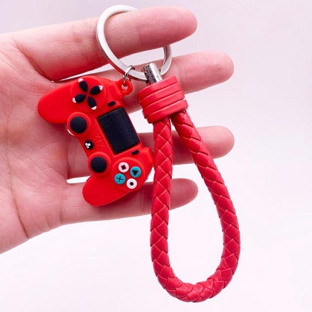 Creative PVC Simulation Joystick Game Machine Handle Keychain Video Game Controller Keychains Game Controller Handle Key Ring Video Game Keychain Pendant For Video Game Party Favors Model Key Chain Pendant Men Women Holder Trinket Gift