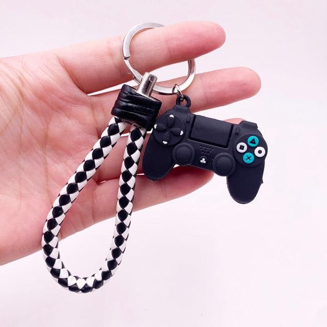 Creative PVC Simulation Joystick Game Machine Handle Keychain Video Game Controller Keychains Game Controller Handle Key Ring Video Game Keychain Pendant For Video Game Party Favors Model Key Chain Pendant Men Women Holder Trinket Gift