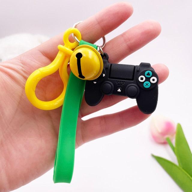 Creative PVC Simulation Joystick Game Machine Handle Keychain Video Game Controller Keychains Game Controller Handle Key Ring Video Game Keychain Pendant For Video Game Party Favors Model Key Chain Pendant Men Women Holder Trinket Gift