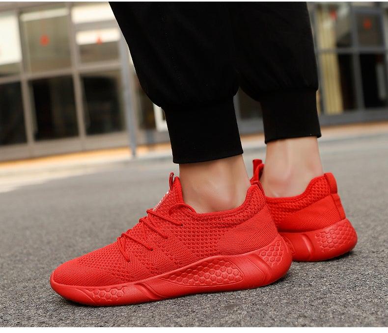 Light Running Comfortable Casual Men's Sneaker Breathable Non-slip Wear-resistant Outdoor Walking Men Sport Flat Breathable Summer Walking Beach Mesh Shoes Comfortable Mesh Athletic Sneakers