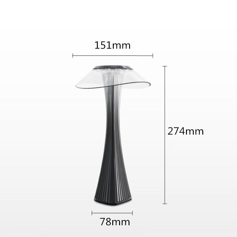 LED Desk Lamp Dimmable Protection Eyes USB Charging Smart Touch Switch Bedside Lamps Transparent Crystal Creative Table Light Decorative Table Lamp Cute Study Lamps for Bedroom Décor