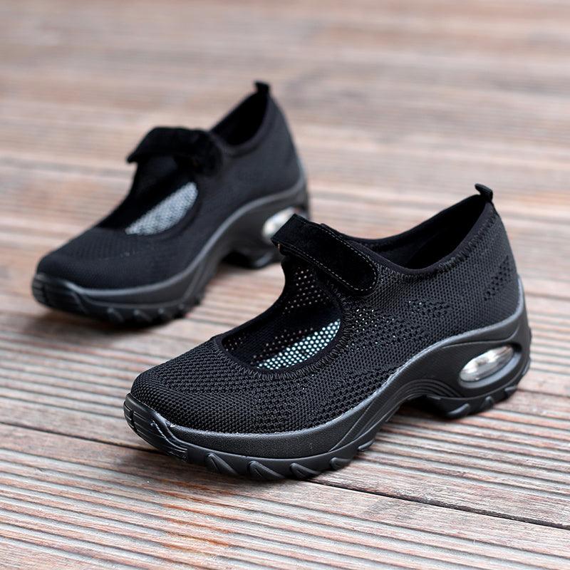 New Air Cushion Flat Shoes Women Mesh Sneakers Breathable Women Shoes Increase Casual Shoes Air Cushion Woman Mesh Sneakers Breathable Flats Womens Shoes