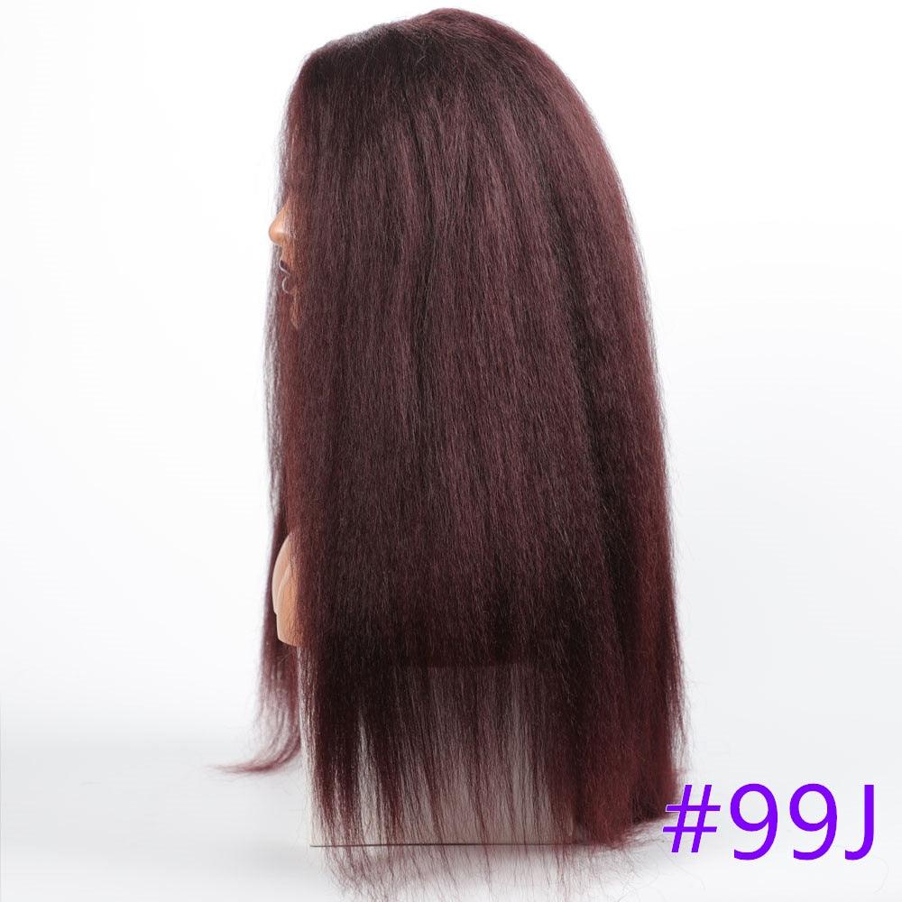 Long Kinky Straight Synthetic Wigs for Black Women Black Brown Blonde Ginger Red White Hair Afro Wigs Synthetic Hair  Wigs For Black Women Cosplay Wigs For Women