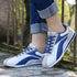 Fashion Men Sport Breathable Running Sneakers Casual Breathable Walking Shoes Sport Athletic Blue White Sneakers Gym Tennis Slip On Walking Outdoor Workout Sneakers