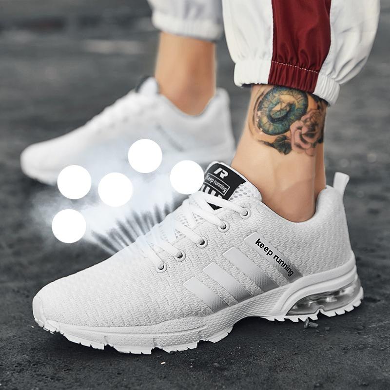 Men's Casual Sports Shoes Breathable Sneakers Air Cushion Running Shoes Air Cushion Mesh Running Shoes Women Footwear Mens Casual Sport Training Fitness Sneakers For Workout