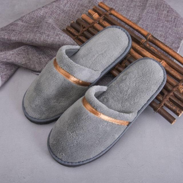 Classic Comfy Plush Slippers Star Thickening Antiskid Hotel Guest Room Home Slip On House Slippers For Women Indoor Outdoor Women's Bedroom Slippers Warm Soft Unisex Slippers