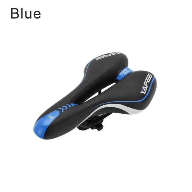 Sport Bicycle Saddle Soft Shock Absorbing Hollow Bike Cushion Road Cycling Sponge Comfortable Bicycle Seat Most Comfortable Bicycle Saddle Shock Absorber Waterproof Suitable For Fitness Outdoor Wide Soft Padded Bike Saddle