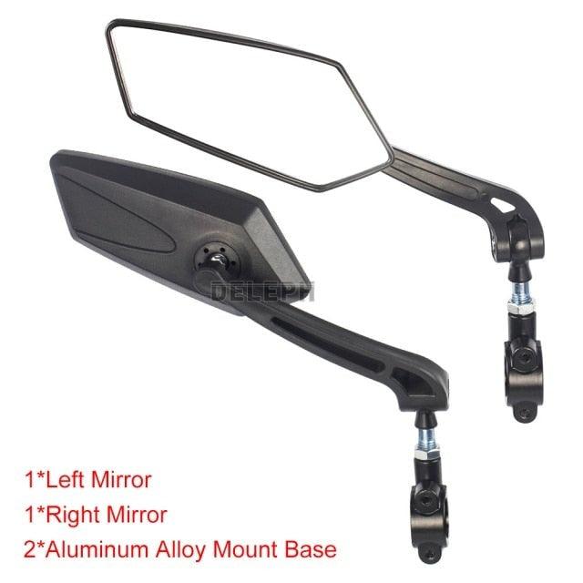 Bicycle Rear View Mirror Bike Scooter Clear Back Sight Reflector Adjustable Rotatable Handlebar Cycling Mirror HD Safety Bicycle Cycling Rearview Mirror And New Scratch Resistant Convex Lens Universal Adjustable Rotatable Handlebar Glass Lens Mirror