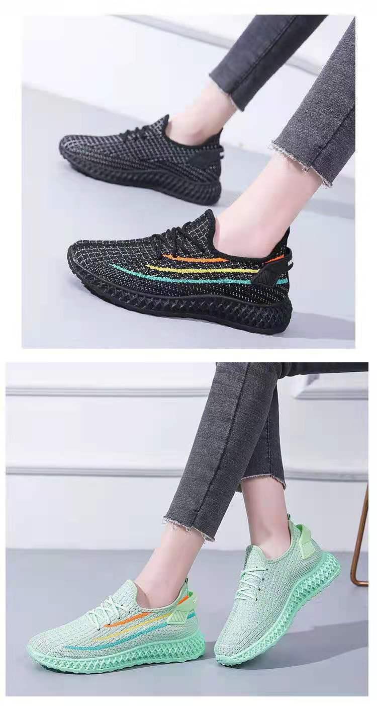 Women's Running Summer Woven Sports Sneakers Fashion Casual Shoe Breathable Mesh Walking Shoes Non Slip Lightweight Breathable Mesh Running Shoes Comfortable Design