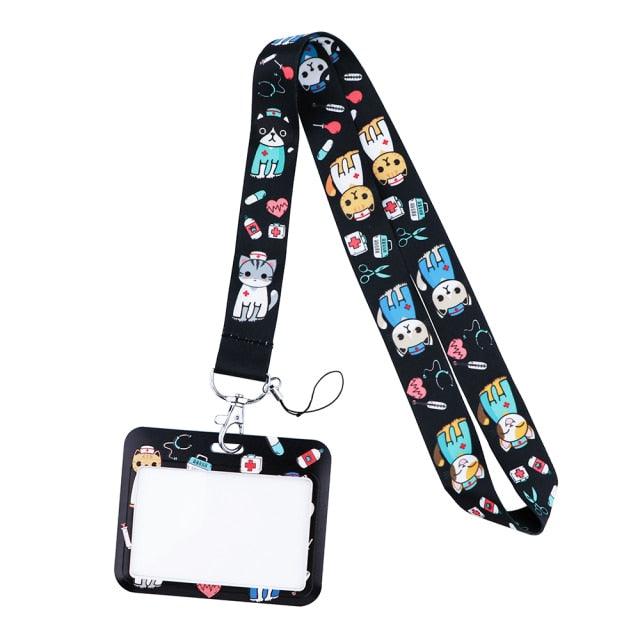 New Doctor Nurse Neck Strap Keychain Holder ID Card Pass Hang Rope Lanyard Key Chain ID Badge Holder Medical Student Gift