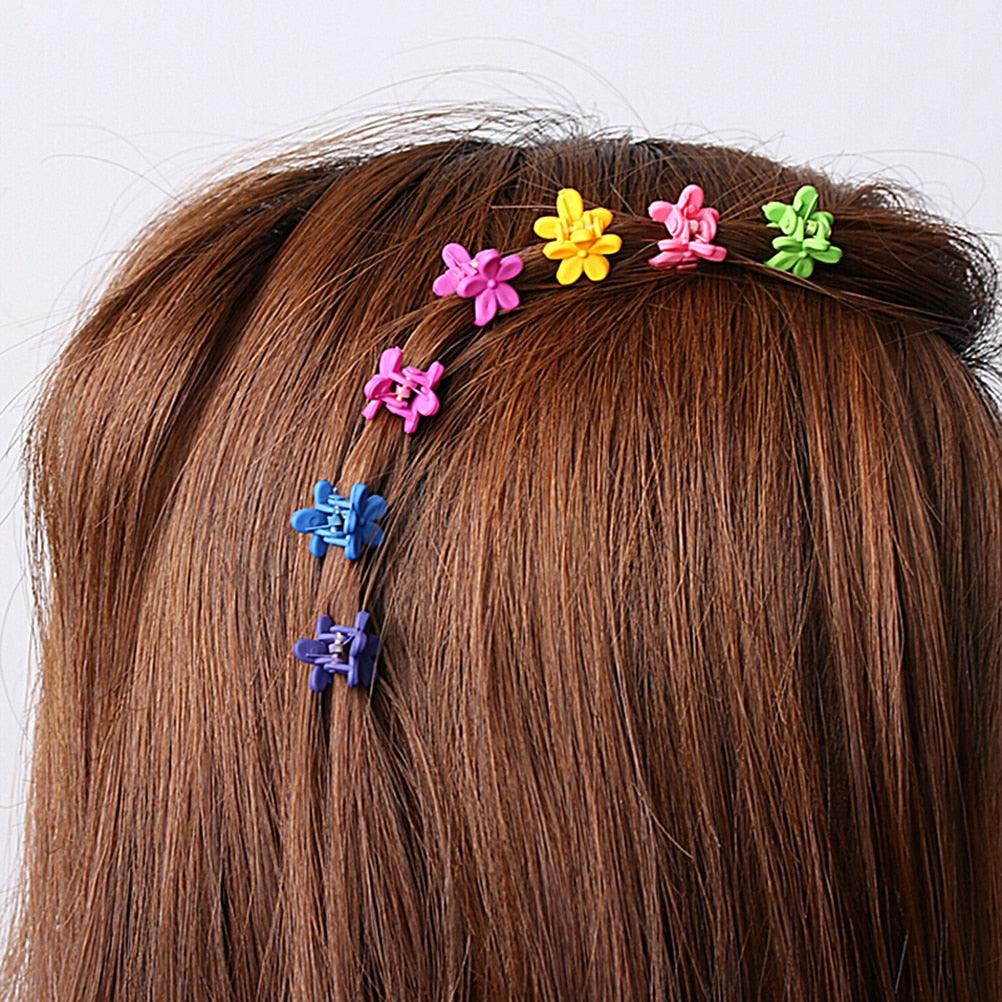 30 Pcs/lot Children 4 Claws Plastic Hair Clips Mini Flowers Gripper Clamp Hair Accessories Hairpins Gorgeous Hair Accessories For Women