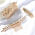 Western Fashion Retro Hair Bands For Women Wedding Metal Gold Leaf Butterfly Hair Headbands Girls Bride Gorgeous Hair Accessories For Women