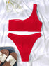 Women One-Shoulder Bikini Swimsuit Women Push Up Swimwear Women's Bathing Suit Comfortable Bikini Ribbed Two Piece Swimsuit Bikini Set Summer Bathing Suit Beach Wear Swimming Suit - ALLURELATION - 519, Beach bikini, Beach Wear, bikini, Bikini Swimsuit, classic bikini, comfortable bikini, Fashion bikini, Modern bikini, new design bikini, Push Up Swimwear, retro bikini, Ribbed bikini, Solid Bikini, stylish bikini, Summer bikini, swimwear, Two Piece Swimsuit, Women bikini, Women's Bathing Suit - Stevvex.com