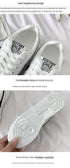 Fashion Flats Womans Sneakers Casual Breathable Vulcanized Shoes Lace Up Woman Comfort Walking White Round Head Platform Casual Sports Cute Fashion Walking School Sneakers