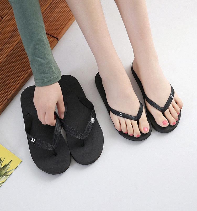 Simple Colors Comfortable Slippers Flip Flop Women Summer Fashion Casual Non-Slip Couple Flip Flops Breathable Beach Flip Flops For Women Summer Beach Slide Sandals