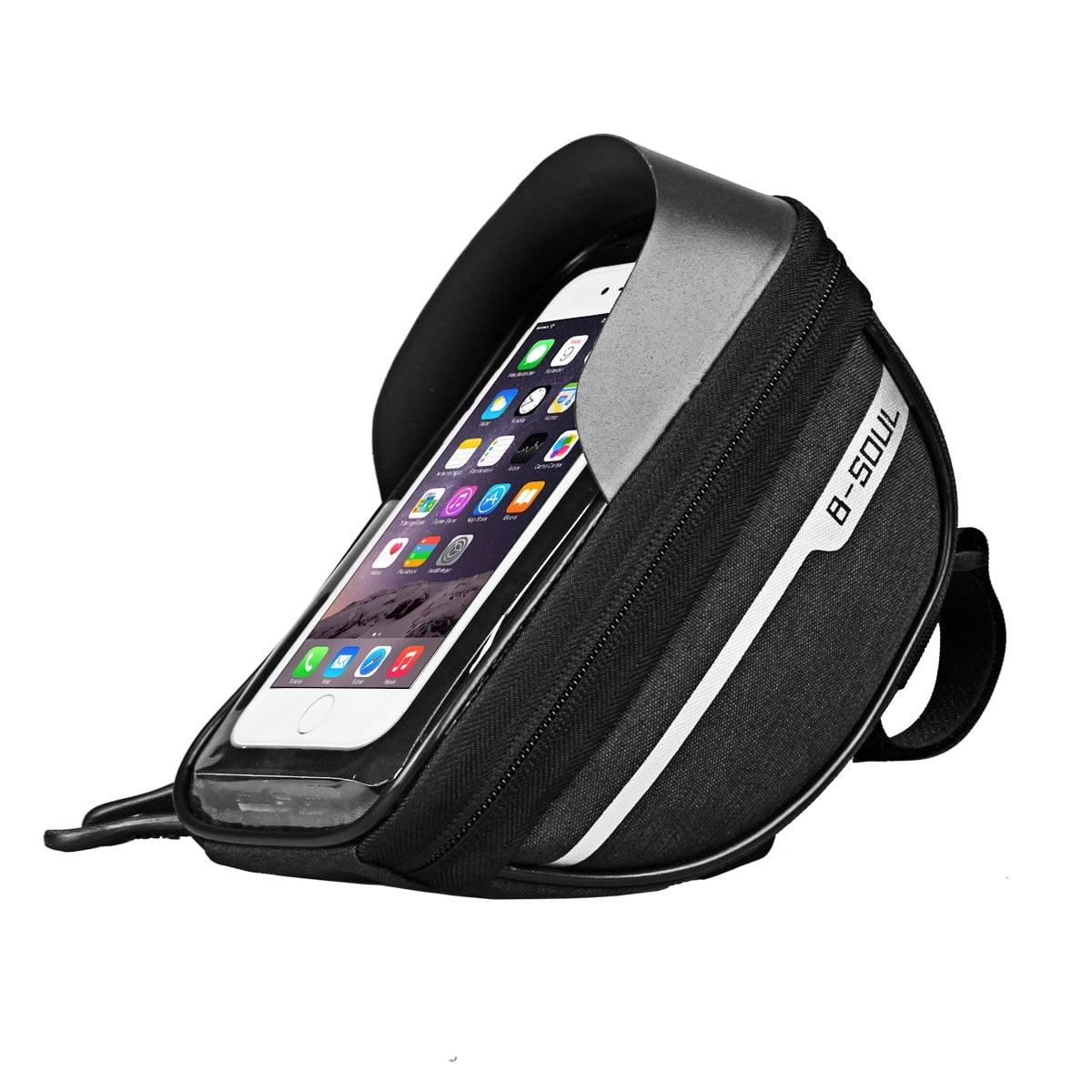 Cycling Bicycle Bike Head Tube Handlebar Cell Mobile Phone Bag Case Holder Screen Phone Mount Bags Case Bag Bicycle Bag Waterproof Bike Phone Mount Top Tube Bag Bike Phone Case Holder Accessories Cycling Pouch Compatible With Smartphones