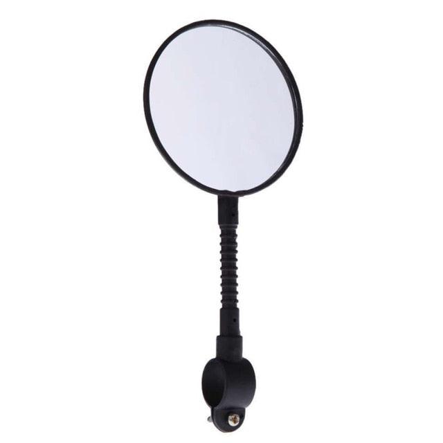 Bicycle Handlebar Rearview Mirror Portable Universal Adjustable Bike Rearview Mirror Wide-Angle Convex Mirror Rear View Safe Mirrors Adjustable Rotatable Handlebars Mounted Plastic Convex Mirror For Mountain