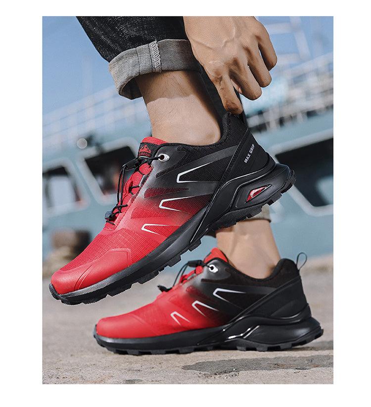 Mens Soft Breathable Outdoor Jogging Hiking Shoes Mountain Waterproof Running Shoes Sneakers Trail Running Non-Slip Hiking Breathable Walking Footwear Athletic Sneaker