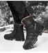 Mens Outdoor Sports Hiking Boots Wear Resisting Work Shoes Footwear Mountain Sport Mid-Cut Black Hiking Boots Outdoor Mountaineering Outdoor Winter Shoes