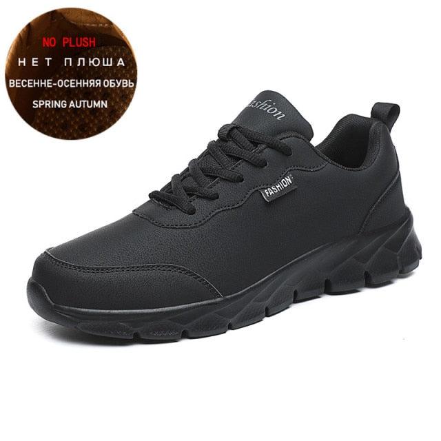 Winter Mens Casual Shoes Fur Design Sneakers Mens Lace-up Trainers Walking Shoes Leather Shoes Slip On Casual Lightweight Shoes Comfortable Warm Outdoors Walking Sneakers