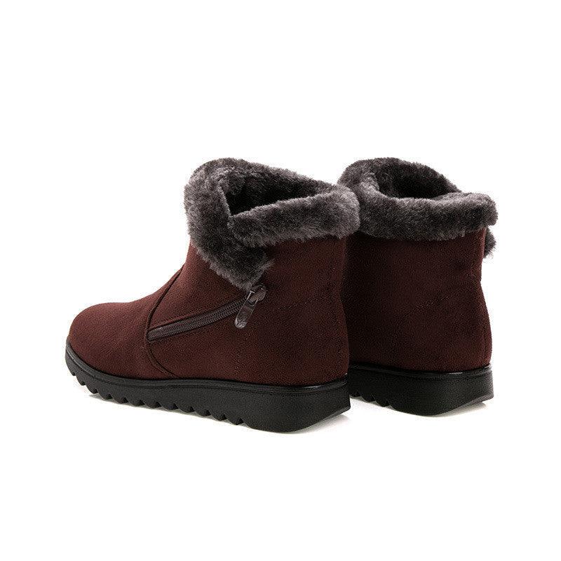 Beautiful Red Womens Ankle Boots New Fashion Waterproof Platform Winter Warm Snow Boots Outdoor Warm Mid-Calf Boot Non-Slip Water Resistant Winter Cold Weather Elegant Shoes - STEVVEX Shoes - 106, Business Shoes, Comfortable Shoes, Elegant Sport Shoes, Fur Shoes, Non Slip Shoes, Shoes, Shoes For Winter, Snow Boots, Snow Shoes, Street Sports Shoes, Walking Shoes, Waterproof Shoes, Winter Boots, Women Boots, Women's Snow Boots, Womens Shoes, Womens Sport Shoes - Stevvex.com