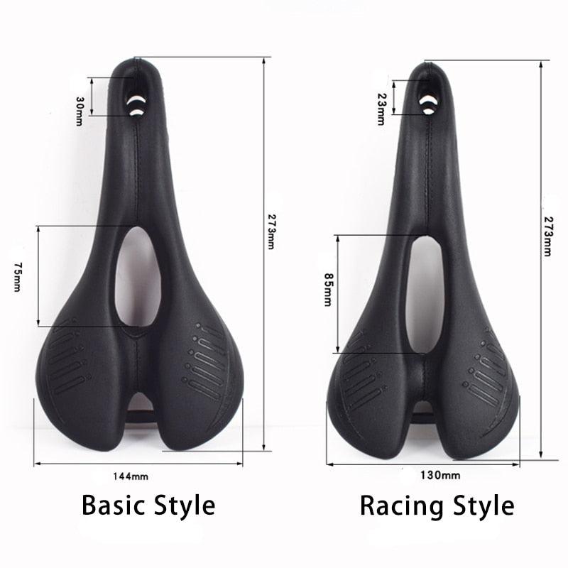 Bike Saddle Breathable Mountain Bike Seat PU Leather Bicycle Seat Cushion Sponge Filled Comfortable Cycling Saddle Replacement Soft Padded With Shock Absorbing Waterproof For Mountain Bike Road Bike