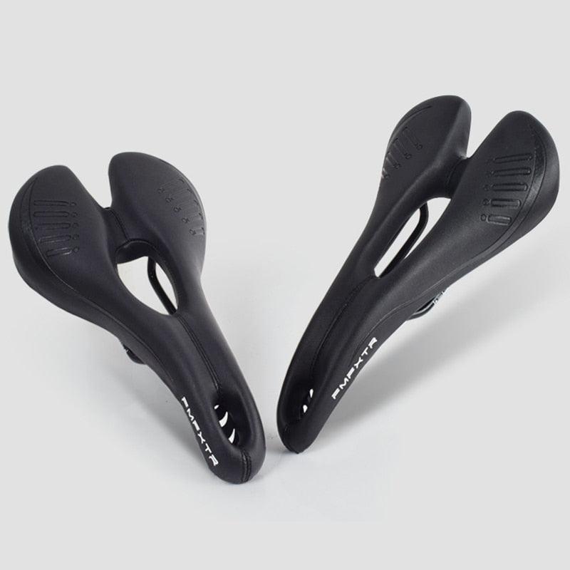 Bike Saddle Breathable Mountain Bike Seat PU Leather Bicycle Seat Cushion Sponge Filled Comfortable Cycling Saddle Replacement Soft Padded With Shock Absorbing Waterproof For Mountain Bike Road Bike