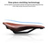 Bike Saddle Hollow Bicycle Cushion One-Piece PU Leather Soft Comfortable Seat For Men Women Road Mountain Cycling Saddles Bicycle Seat Waterproof Comfortable Road Bike Saddle Memory Foam Padded Replacement For Road Bikes