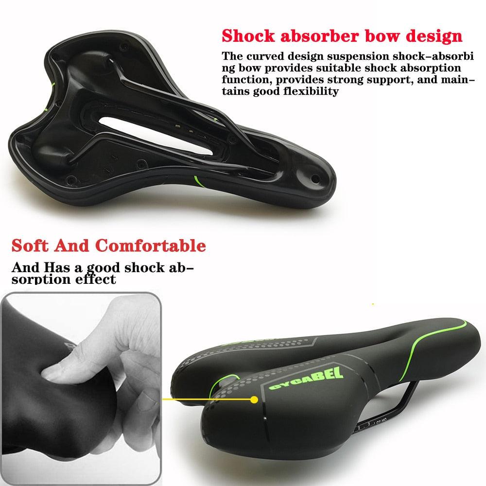 New Bicycle Saddle Seat Saddle Gel Pad Cushion Bicycle Hollow Saddle Road Mountain Bike Seat Comfort Exercise Bicycle Saddle Replacement For Women Men Wide Bike Seat With Dual Shock Absorbing Ball Compatible With Mountain Bike Road Bicycle