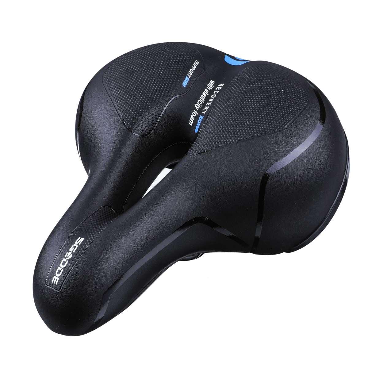 Unisex Soft Rubber Bike Saddle Dual Shock Absorbing Mountain Bicycle Cushion Pad Breathable Comfortable Bike Seat Cushion Bicycle Seat For Men Women With Dual Shock Absorbing Ball Memory Foam Waterproof Wide Bicycle Saddle Fit