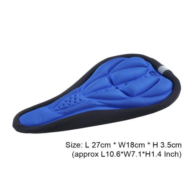 Comfortable Mountain Bike 3D Saddle Cover Thick Breathable Ultra Soft Bicycle Saddles Silicone Sponge Bike Seat Cushion Bicycle Exercise Bike Seat Pad Comfort Road Bicycle Seat Covers Spin Bike Cycling Seat Cushions Indoor Outdoor Saddle For Men