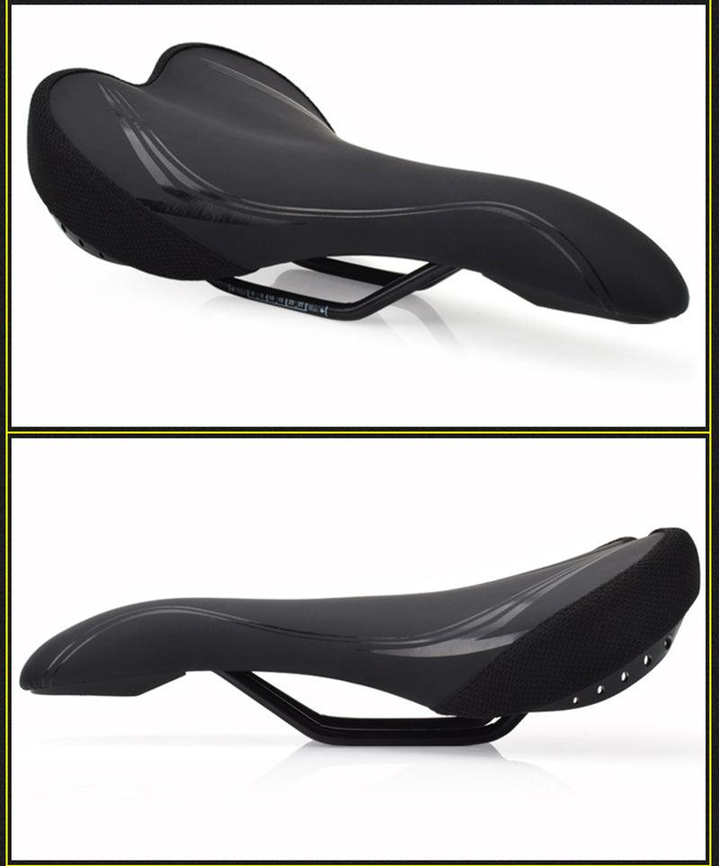 Unisex Mountain Bike Saddle Comfortable Soft Road Bike Seat Cushion Shock Absorbing Bicycle Saddle Comfortable Bike Seat For Men Padded Bicycle Saddle With Soft Cushion Improves For Mountain Bike