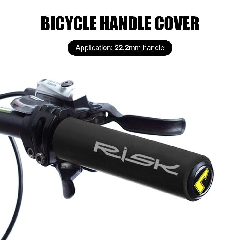 Bicycle Handlebar Cover Silicone Non Slip Bike Handle End Grips Bicycle Parts Soft Sponge Non-Slip Bicycle Handle With End Holding Shock Resistance Absorbent Comfortable Bike Accessories