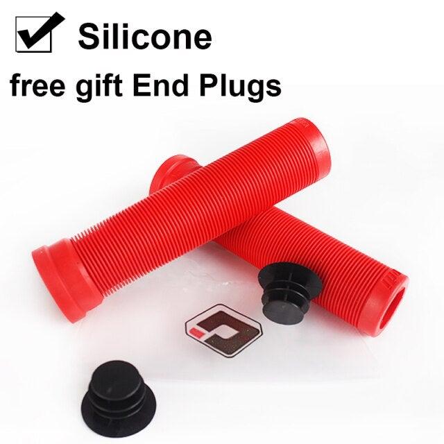 Silicone Bicycle Grips Road Bike Handlebar Grip With Rubber Handle Bar End Plug Bicycle Silicone Foam Grips Memory Foam Technology And Ergonomic Design Anti-Slip Shockproof And Weather Resistant Bicycle Handles