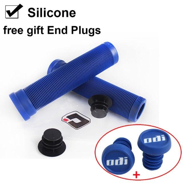 Silicone Bicycle Grips Road Bike Handlebar Grip With Rubber Handle Bar End Plug Bicycle Silicone Foam Grips Memory Foam Technology And Ergonomic Design Anti-Slip Shockproof And Weather Resistant Bicycle Handles